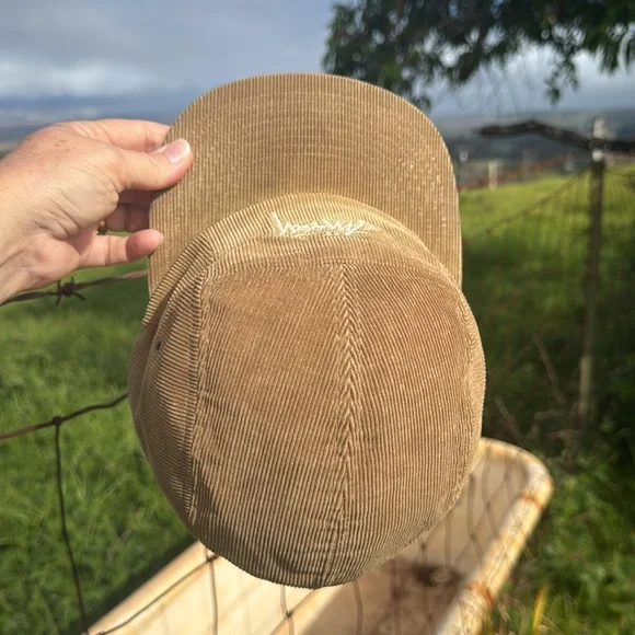 Vintage Stussy Y2K Tan Skate Corduroy 5 Panel Cap one Size - Picture 5 of 12